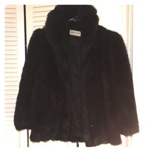 Faux Fur Black Coat